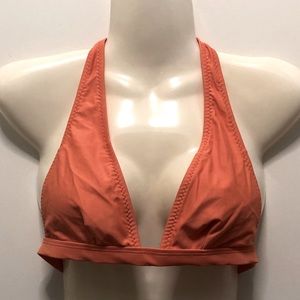 Marlin Soft Orange Bikini Halter Top XS X-Small